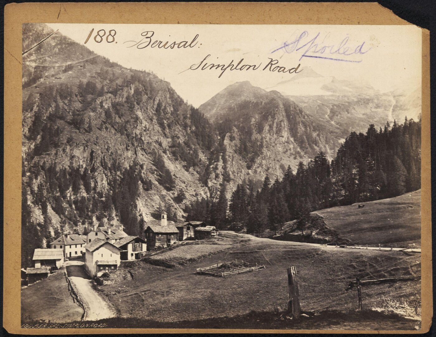 Francis Frith, Berisal. Simplon Road