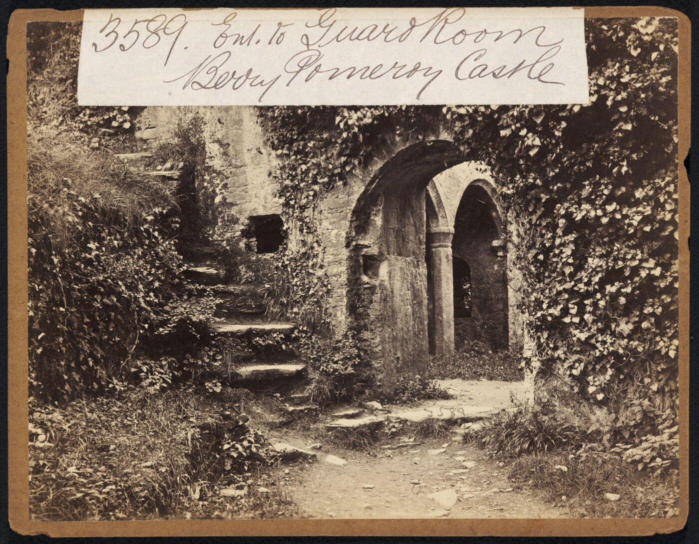 Francis Frith, Ent. to Guard Room. Berry Pomeroy Castle