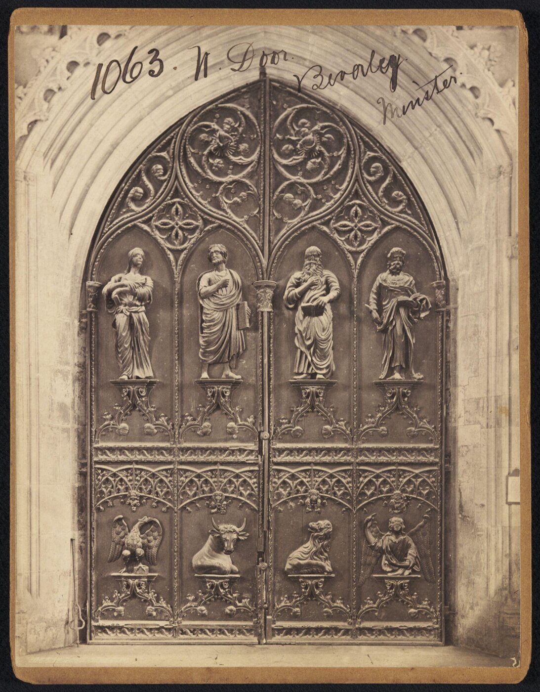Francis Frith, W. Door. Beverley Minster