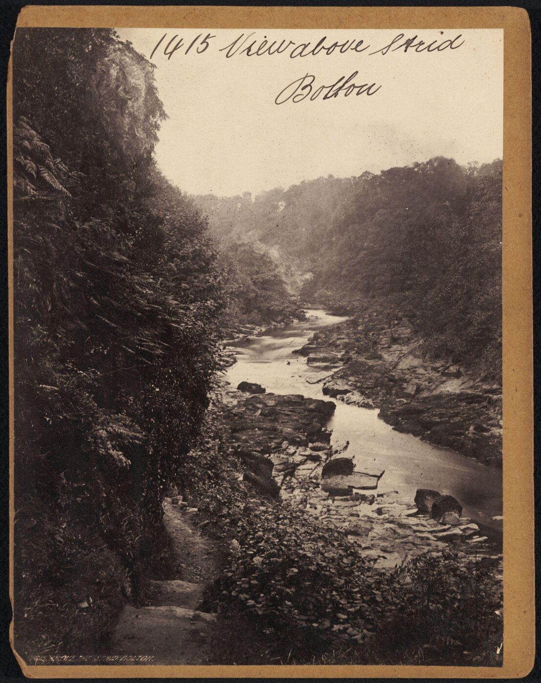 Francis Frith, View above Strid. Bolton