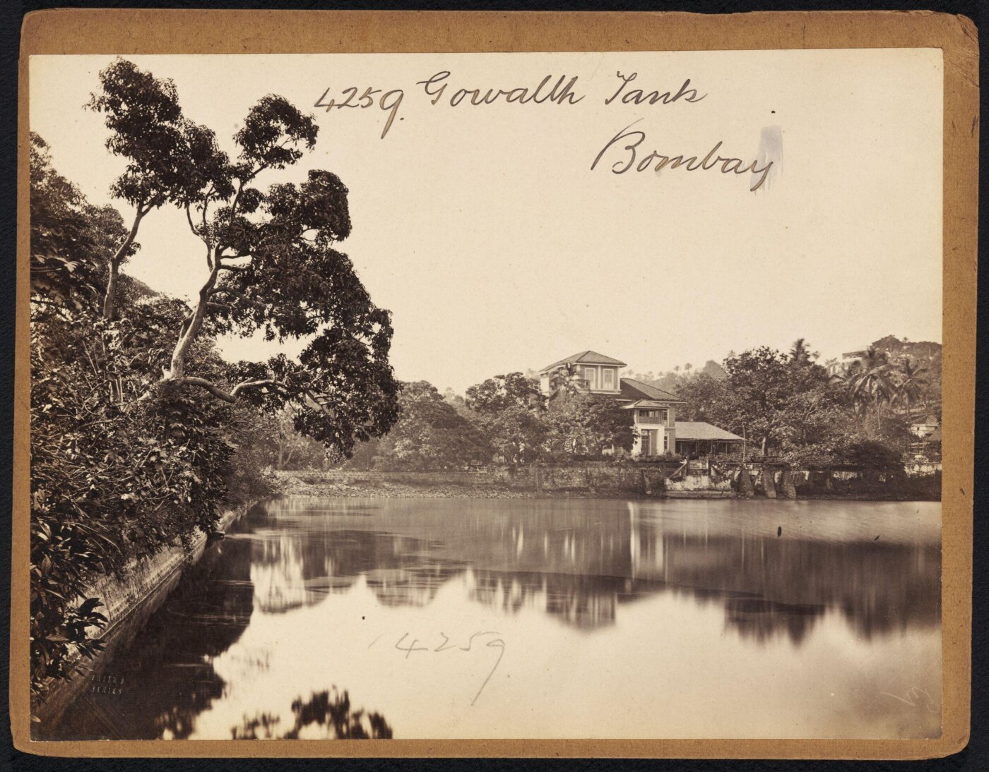 Francis Frith, Gowallh Tank. Bombay