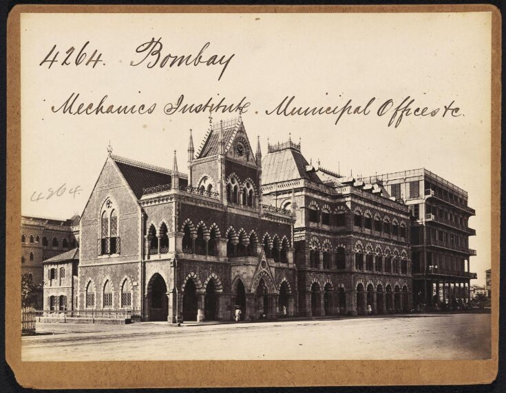 Bombay.  Mechanics Institute.  Municipal Offices top image