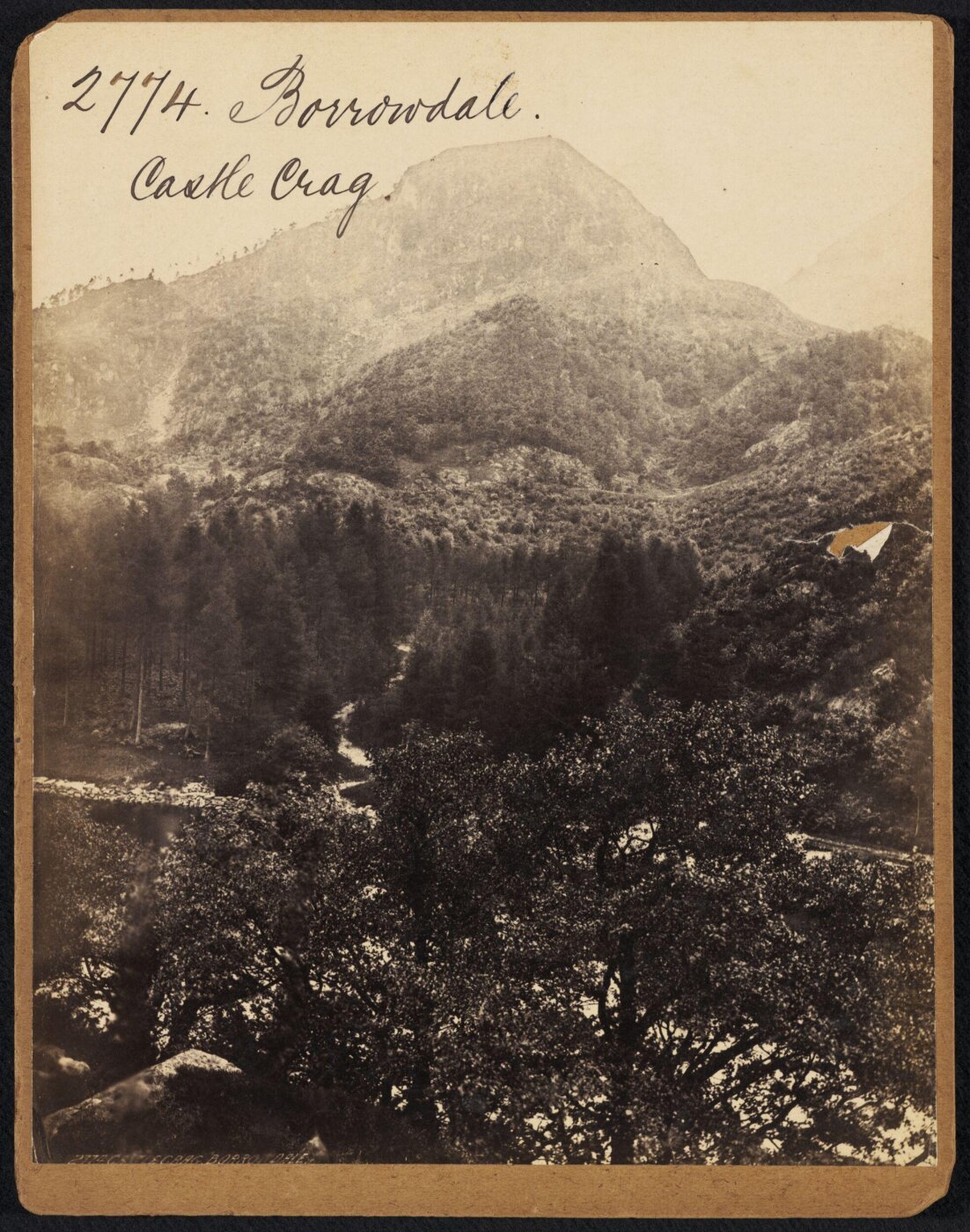 Francis Frith, Borrowdale. Castle Crag