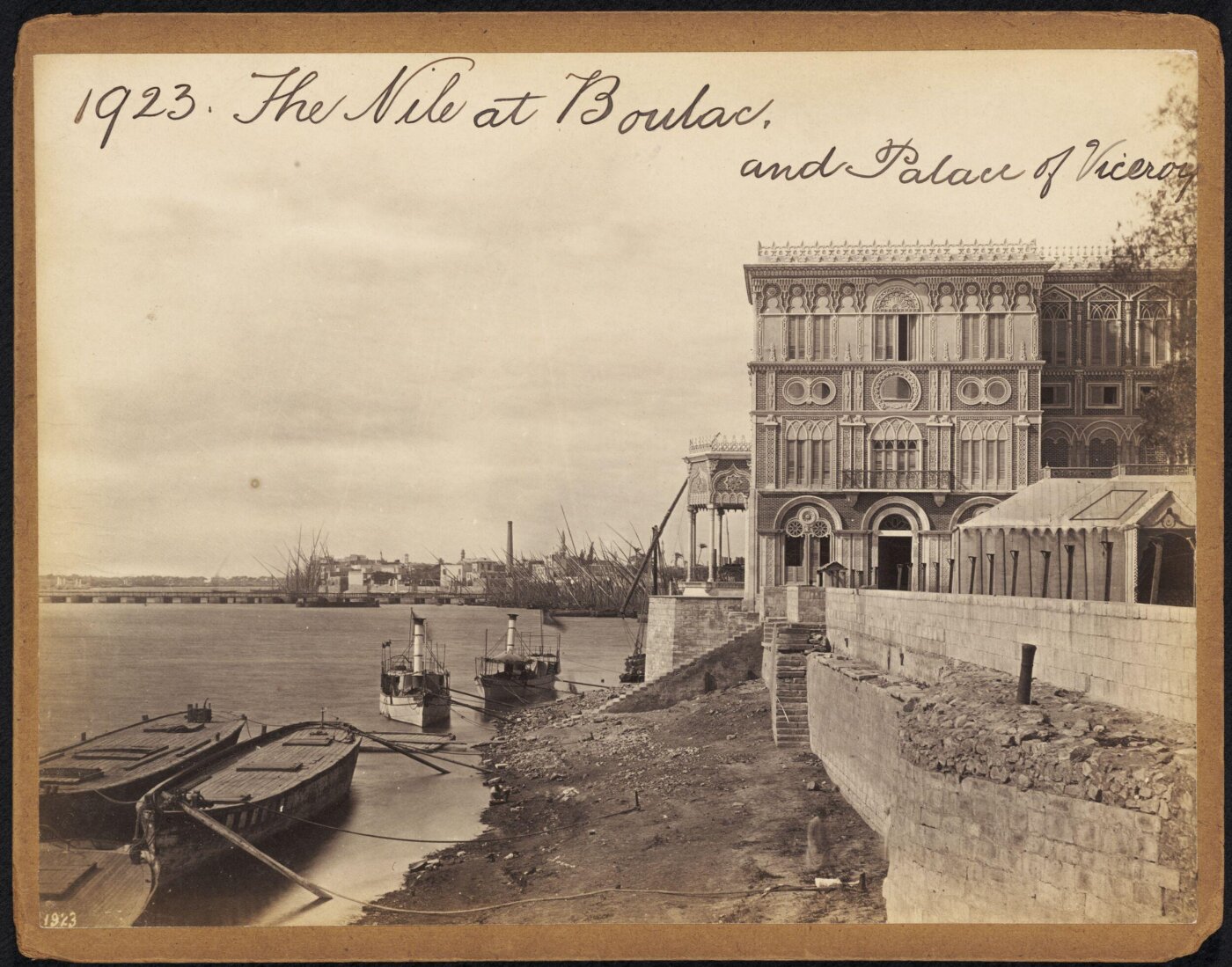 Francis Frith, The Nile at Boulac and Palace of Viceroy