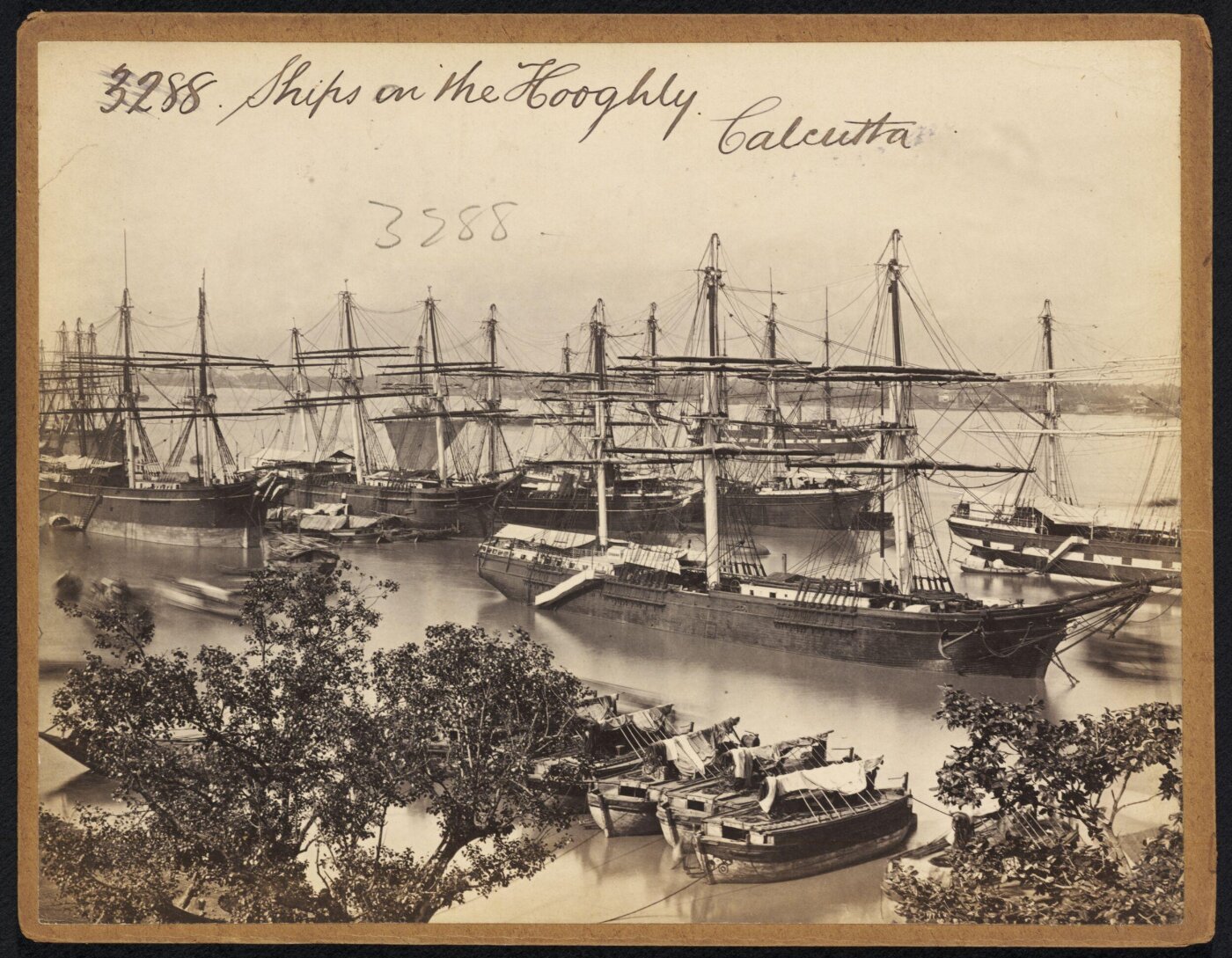 Francis Frith, Ships on the Hooghly. Calcutta
