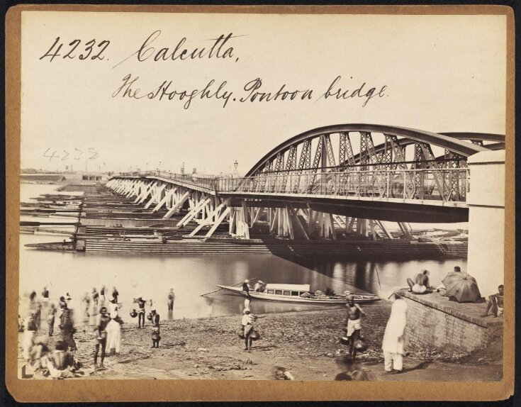 Calcutta.  The Hooghly.  Pontoon bridge top image