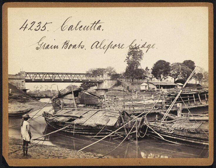 Calcutta.  Grain Boats.  Alipore bridge top image