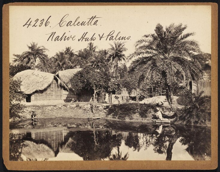 Calcutta.  Native Huts & Palms top image