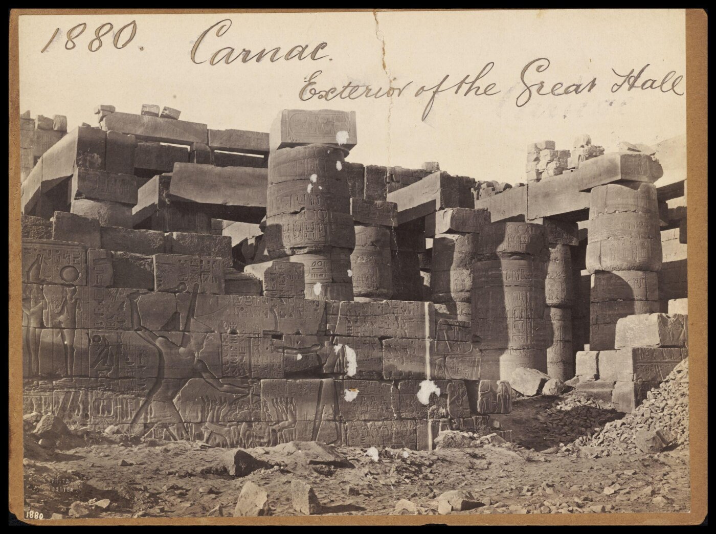 Francis Frith, Carnac.  Exterior of the Great Hall
