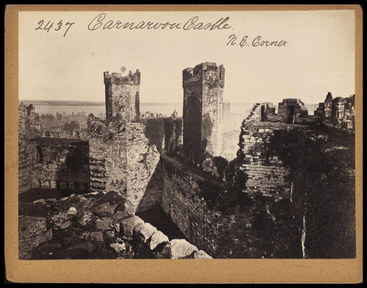 Carnarvon Castle.  N.E. Corner top image