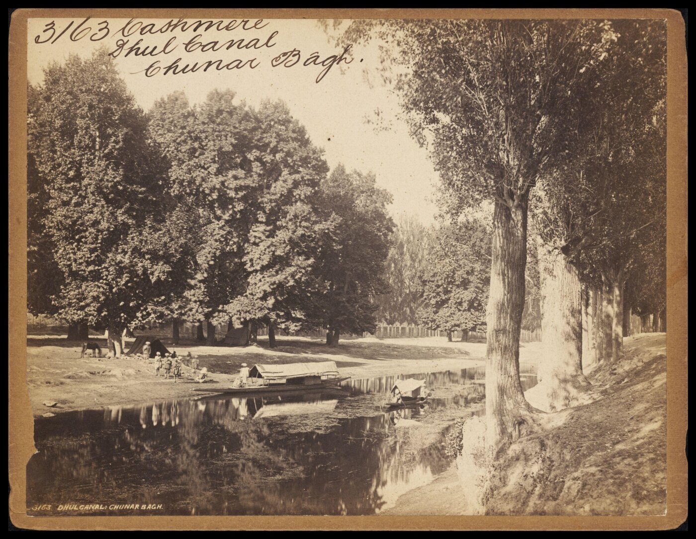 Francis Frith, Cashmere. Dhul Canal. Chunar Bâgh