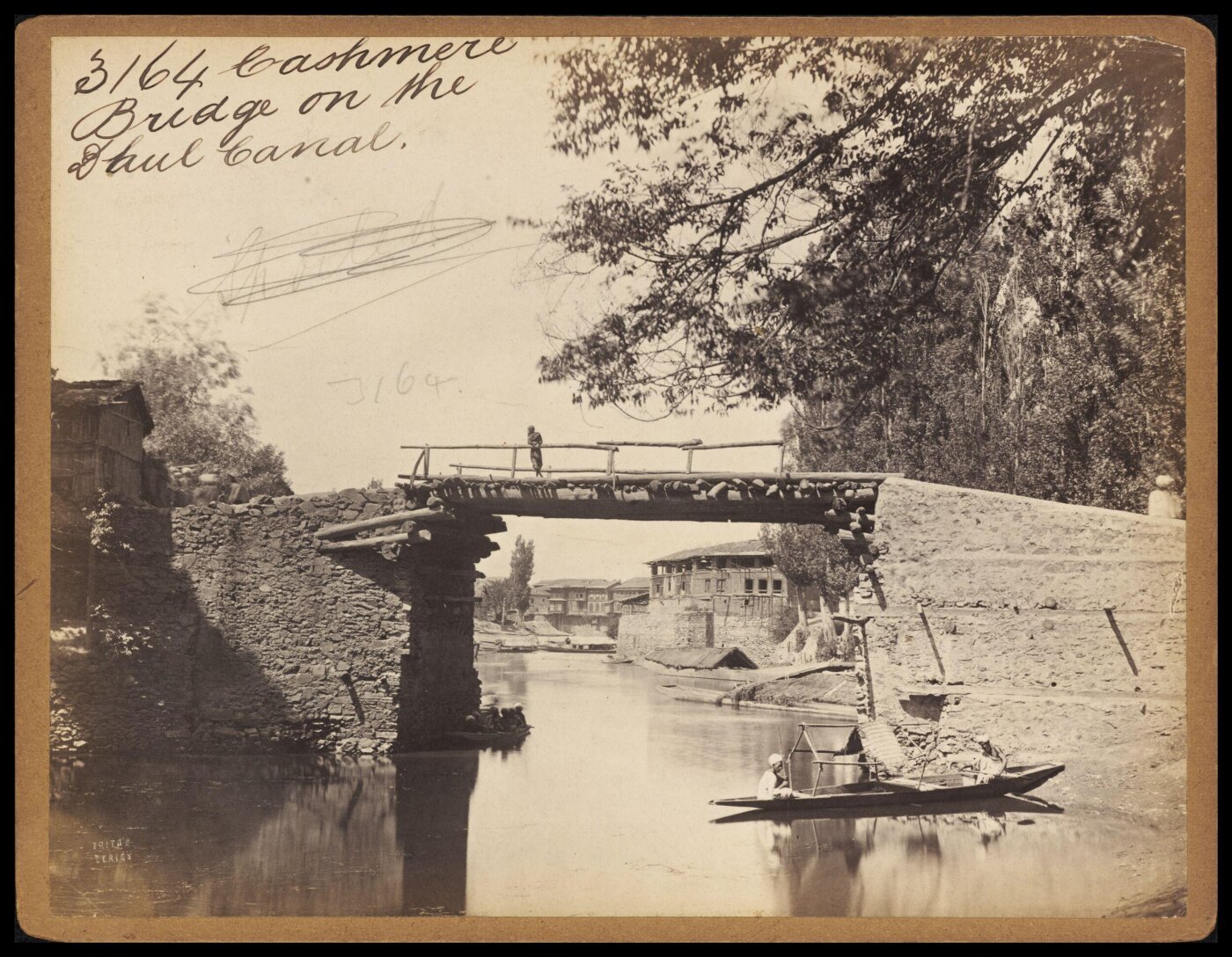 Francis Frith, Cashmere. Bridge on the Dhul Canal