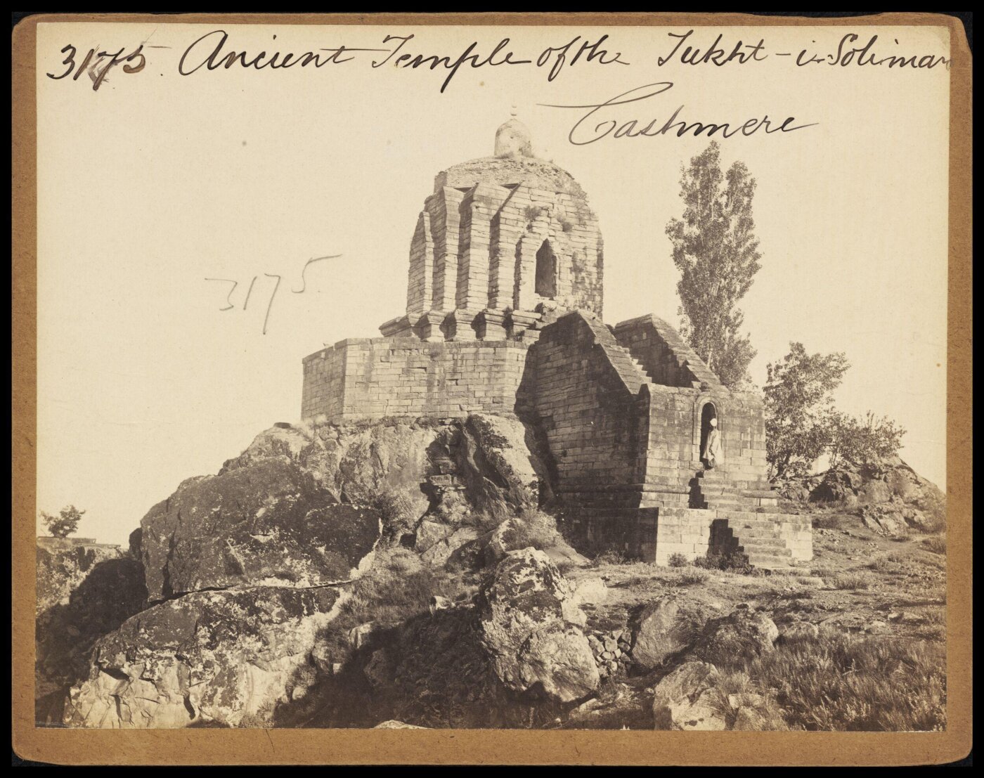 Francis Frith, Ancient Temple of the Tukht-i-Soliman. Cashmere