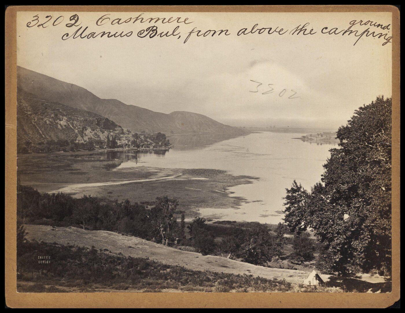 Francis Frith, Cashmere.  Manus Bul from above the camping ground