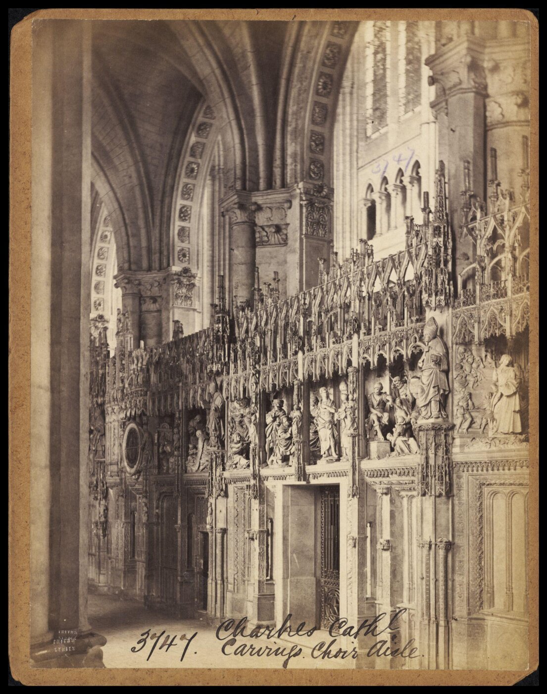Francis Frith, Chartres Cath'l.  Carvings Choir Aisle