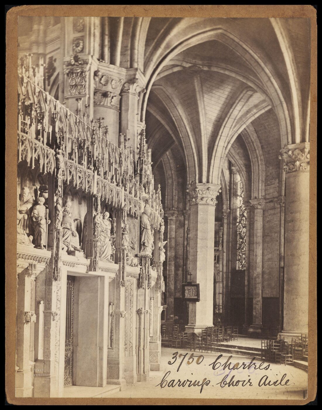 Francis Frith, Chartres.  Carvings Choir Aisle