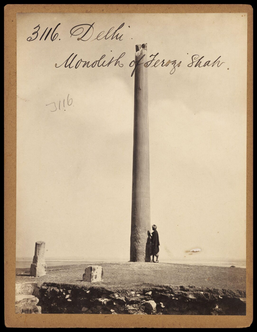 Francis Frith, Delhi.  Monolith of Ferozi Shah