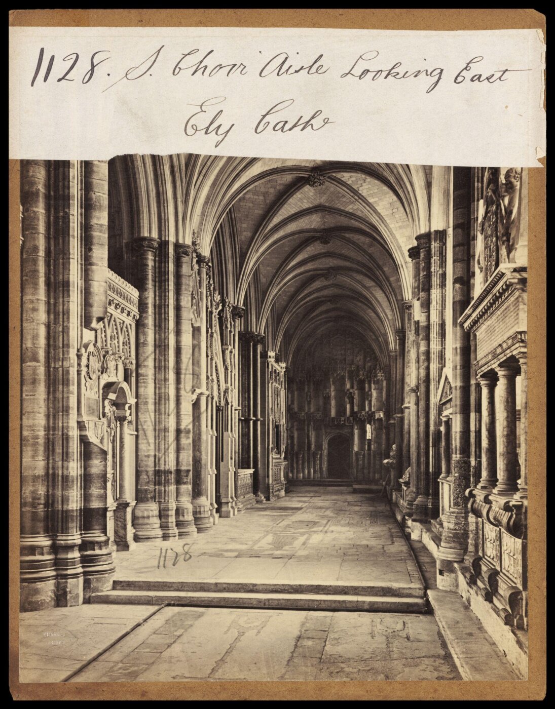 Francis Frith, S. Choir Aisle Looking East. Ely Cath'l