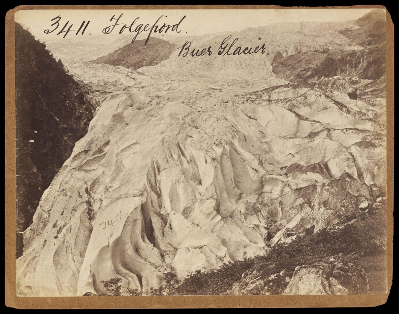 Francis Frith, Folgefiord. Buer Glacier