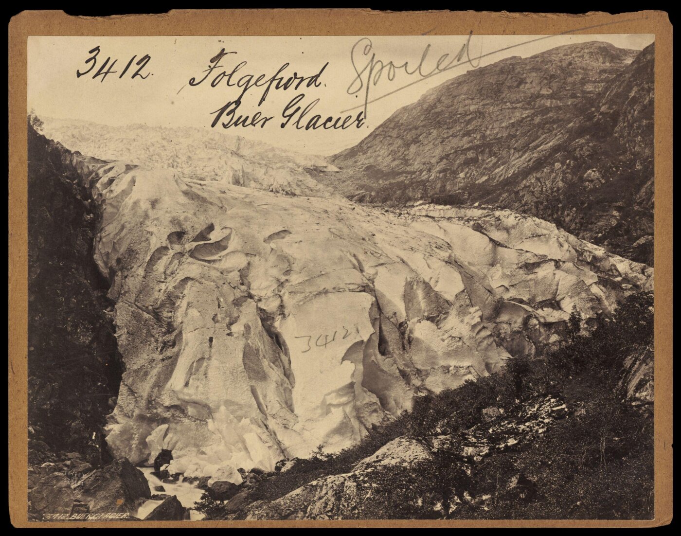 Francis Frith, Folgefiord. Buer Glacier