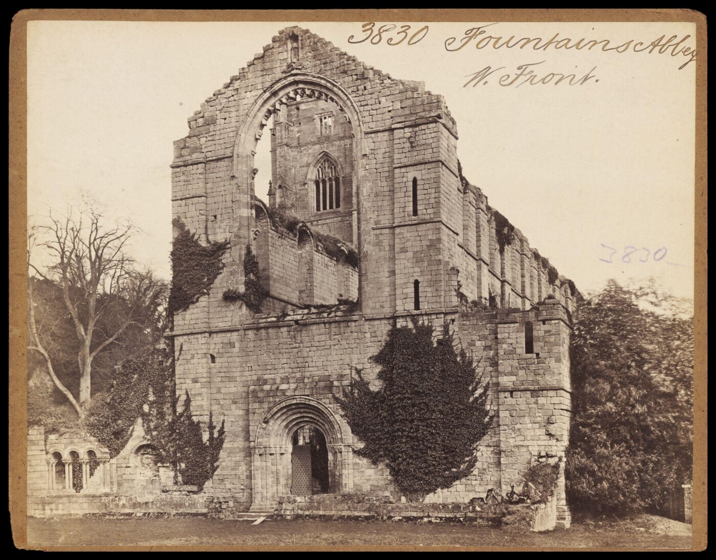 Francis Frith, Fountains Abbey.  W. Front