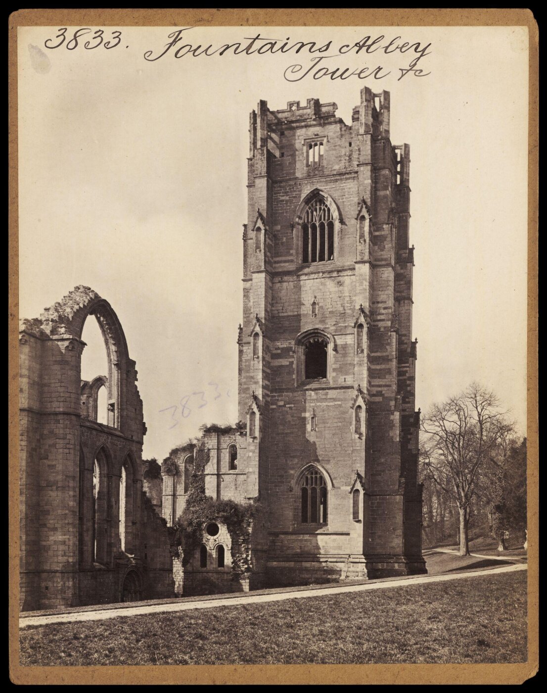 Francis Frith, Fountains Abbey.  Tower