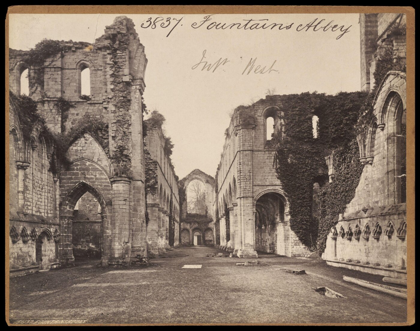 Francis Frith, Fountains Abbey.  Int. W.