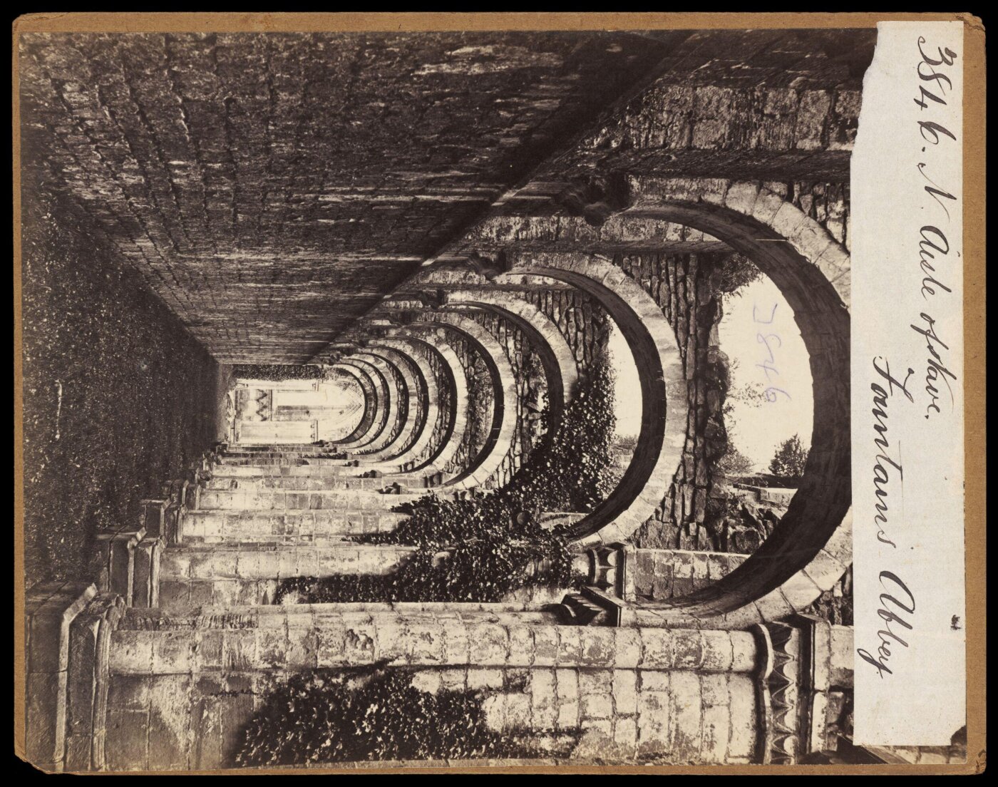 Francis Frith, N. Aisle of Nave. Fountains Abbey