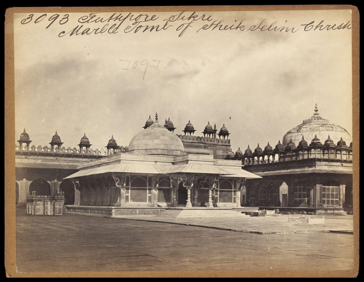 Francis Frith, Futtipore Sikri Marble Tomb of Sheik Selim Chrish