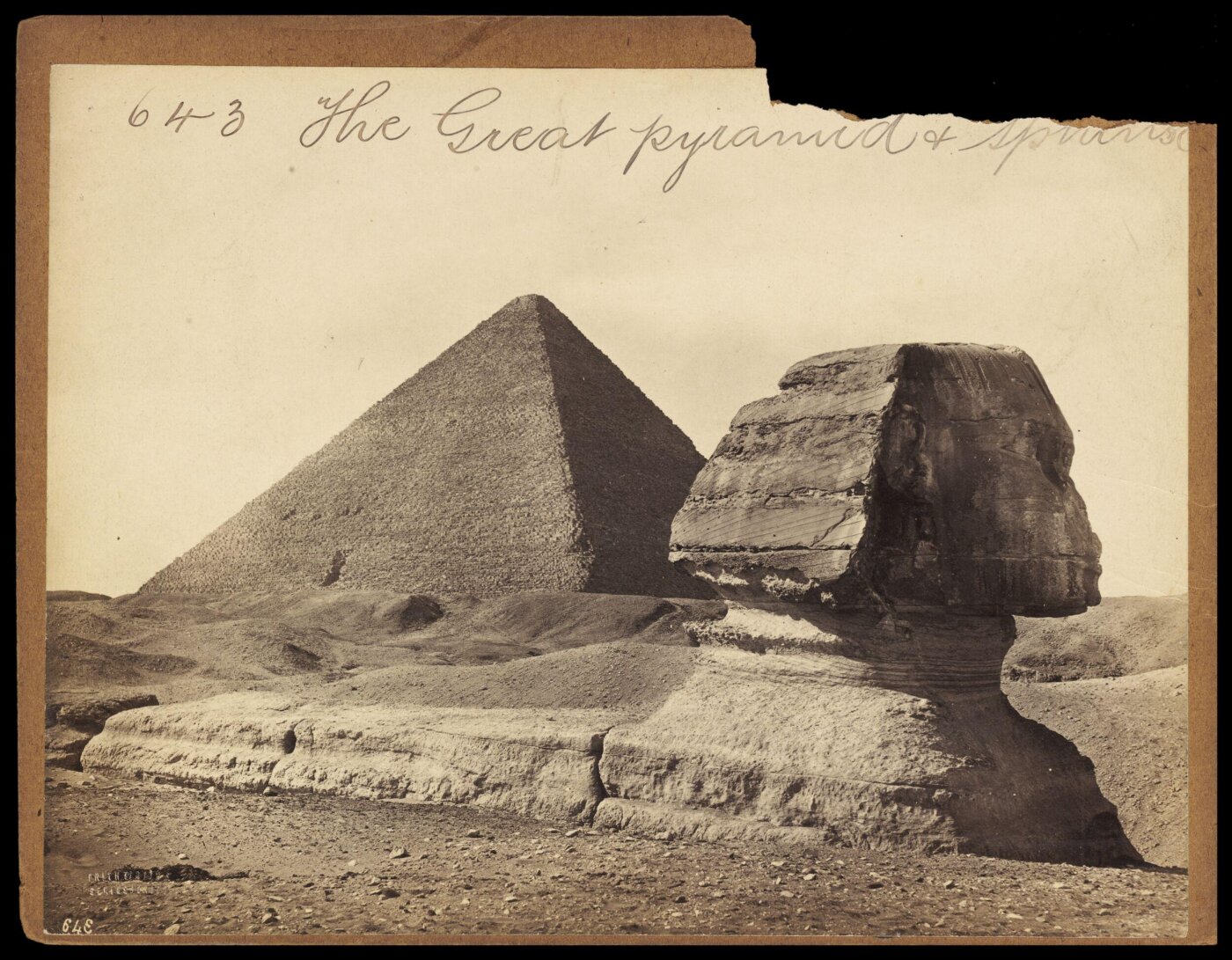 Francis Frith, The Great pyramid & sphinx