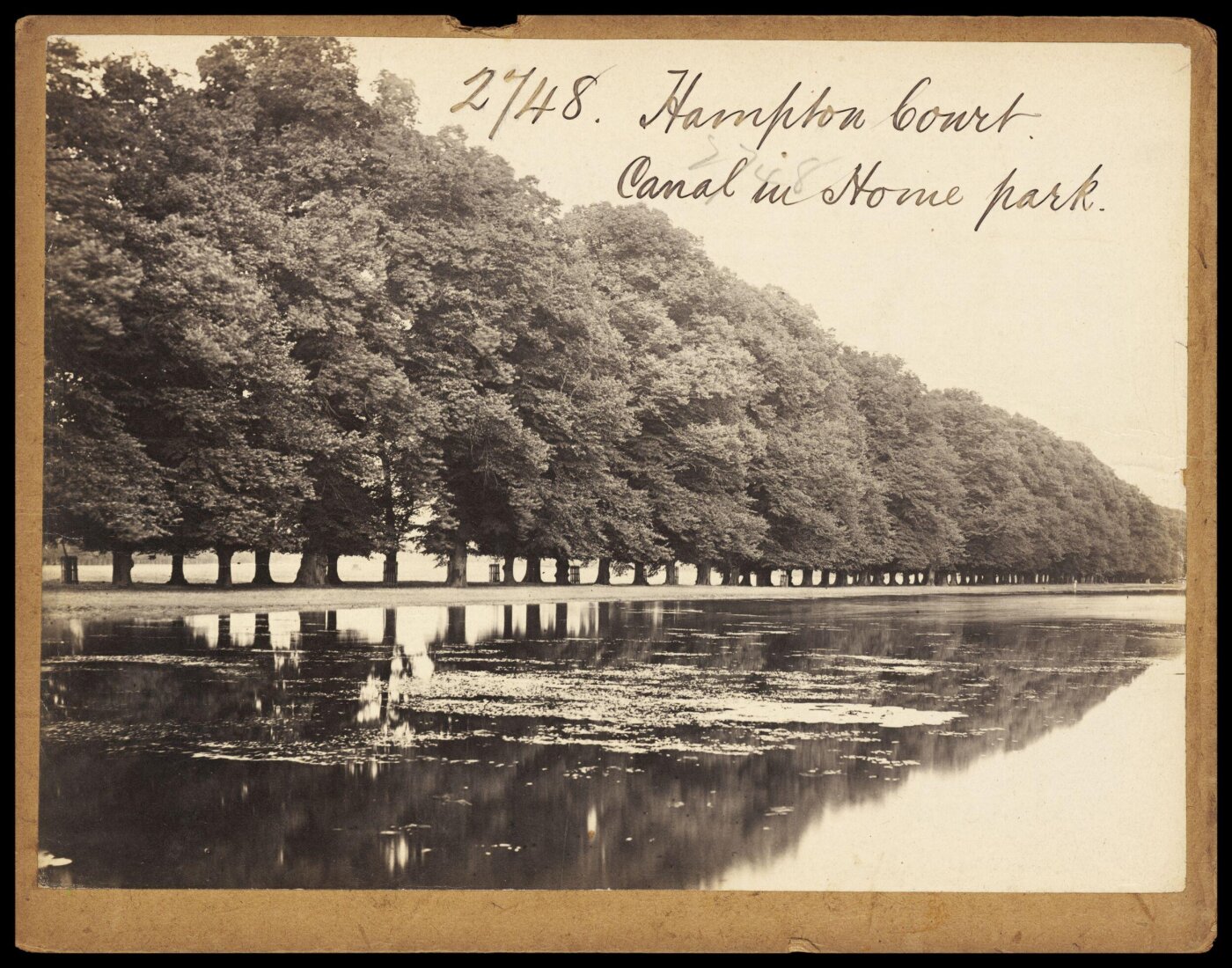 Francis Frith, Hampton Court. Canal in Home park