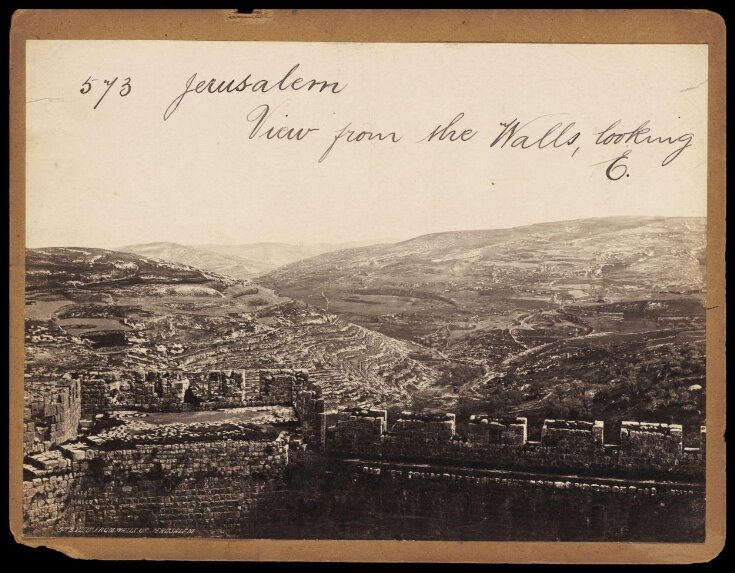 Jerusalem.  View from the Walls, looking E. top image
