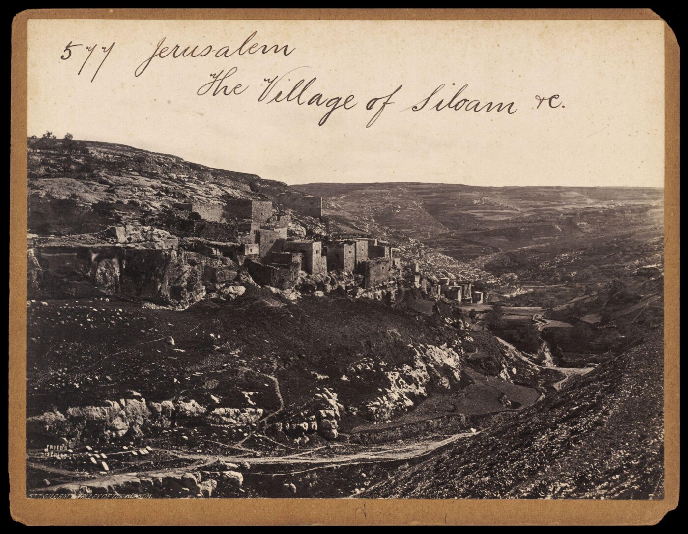 Francis Frith, Jerusalem.  The Village of Siloam etc.