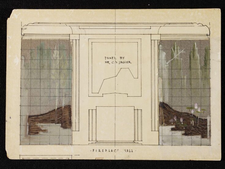 Design for mural decoration in the drawing room of Mulberry House top image