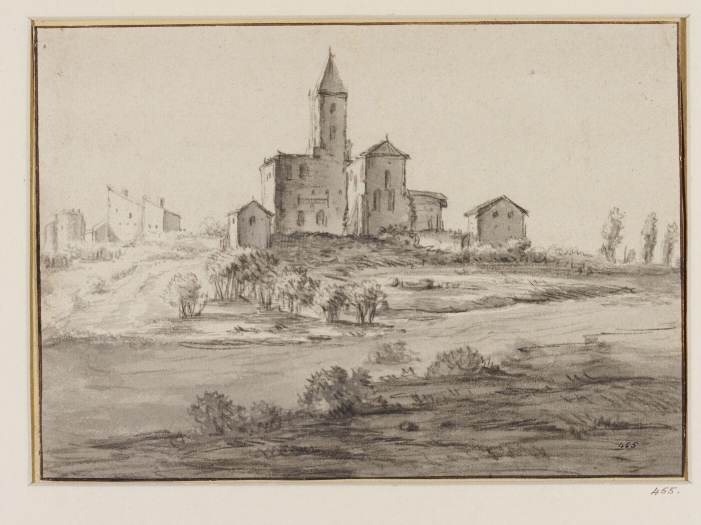 Unknown, View of an Italianate Village on a Hillside