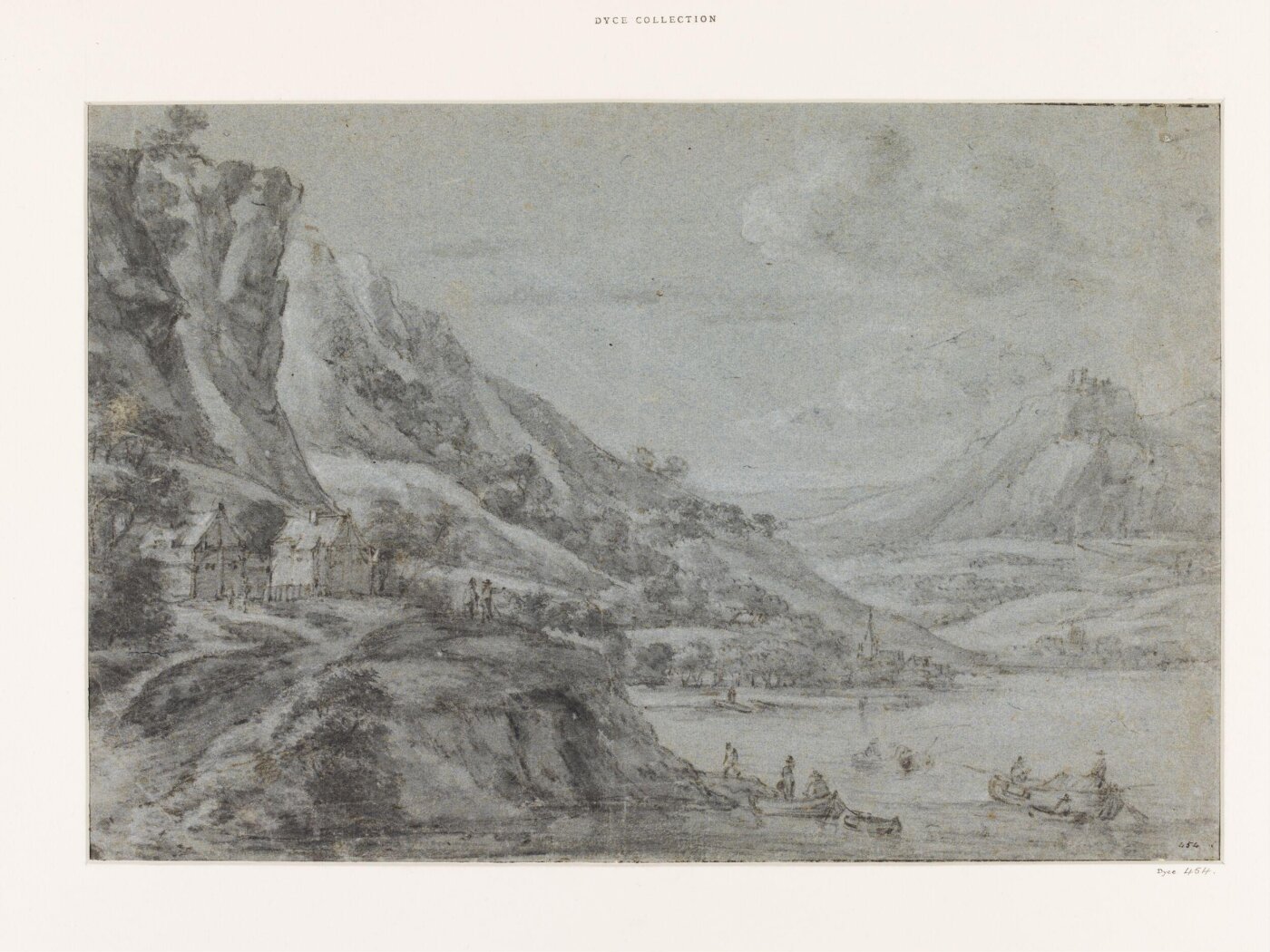 Unknown, Rhine Landscape with Boats Ferrying Passengers