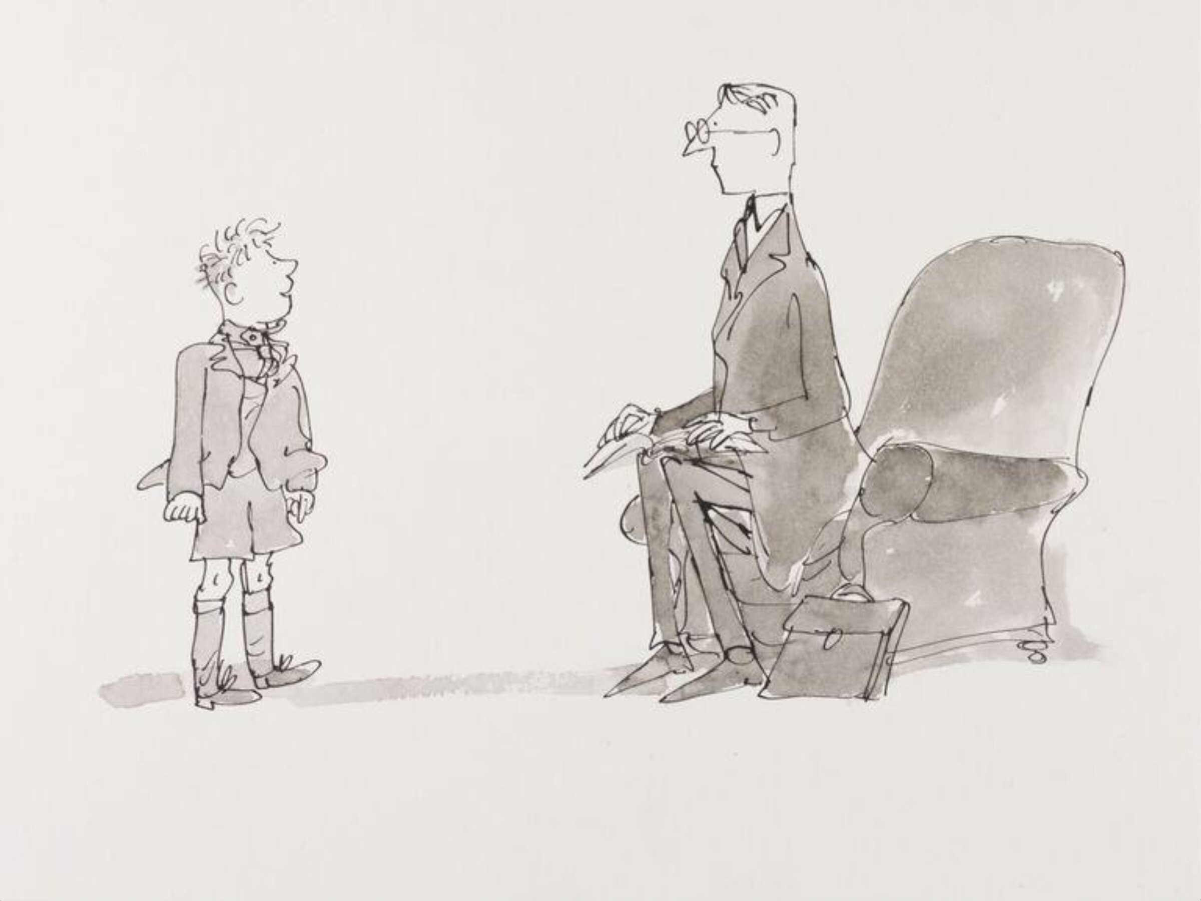 Illustration for the BBC Jackanory edition of Jennings, Quentin Blake, 1969