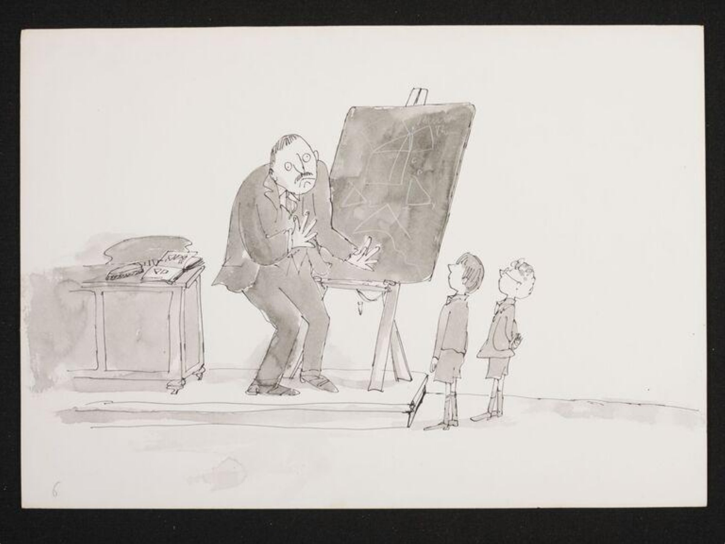 Illustration for the BBC Jackanory edition of Jennings, Quentin Blake, 1969