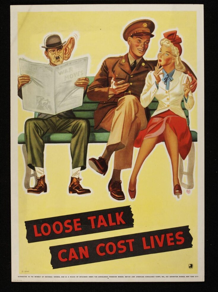 Kunstplakate Vintage Loose Talk Can Cost Lives War Poster A4 Print Kunst