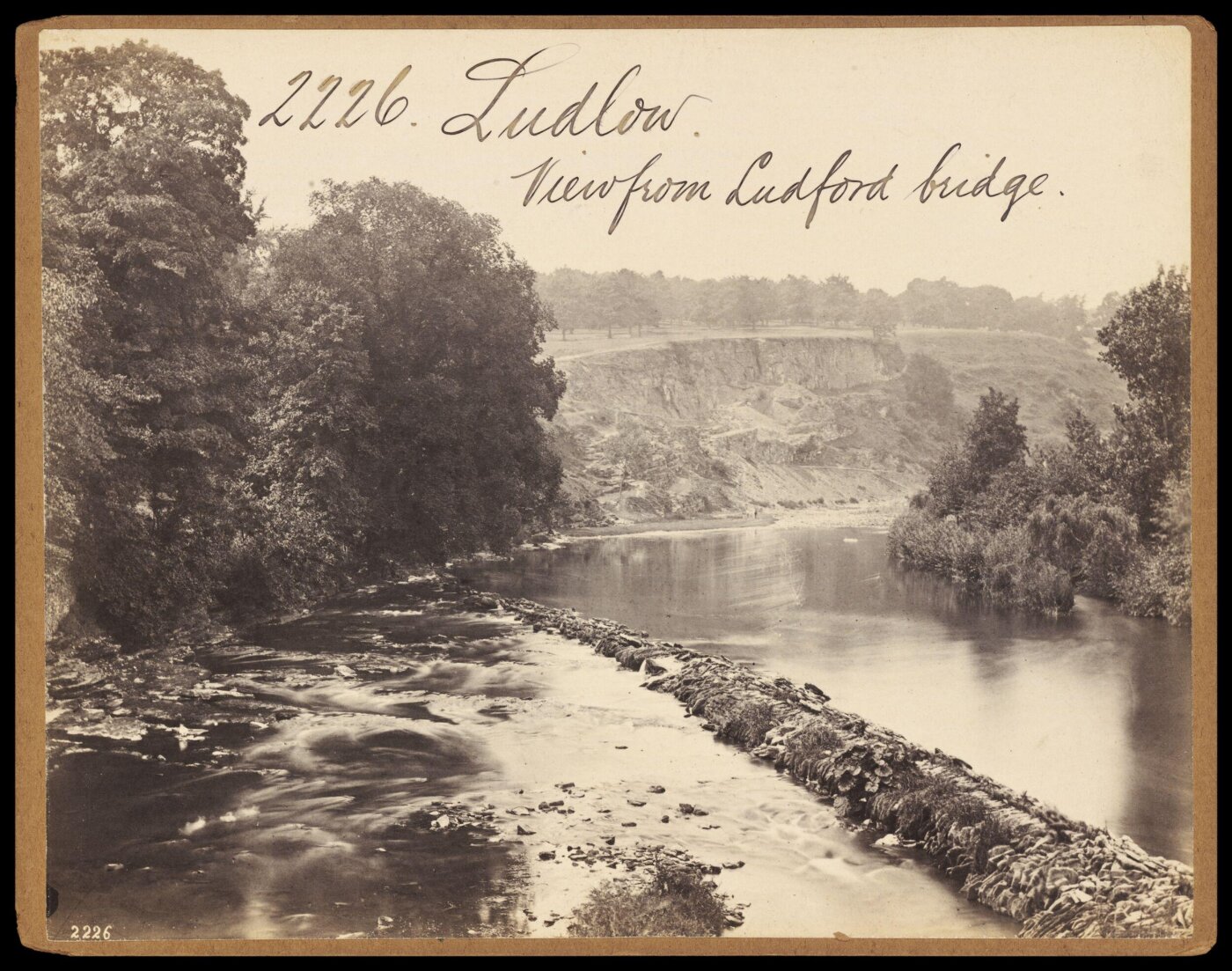 Francis Frith, Ludlow.  View from Ludford bridge