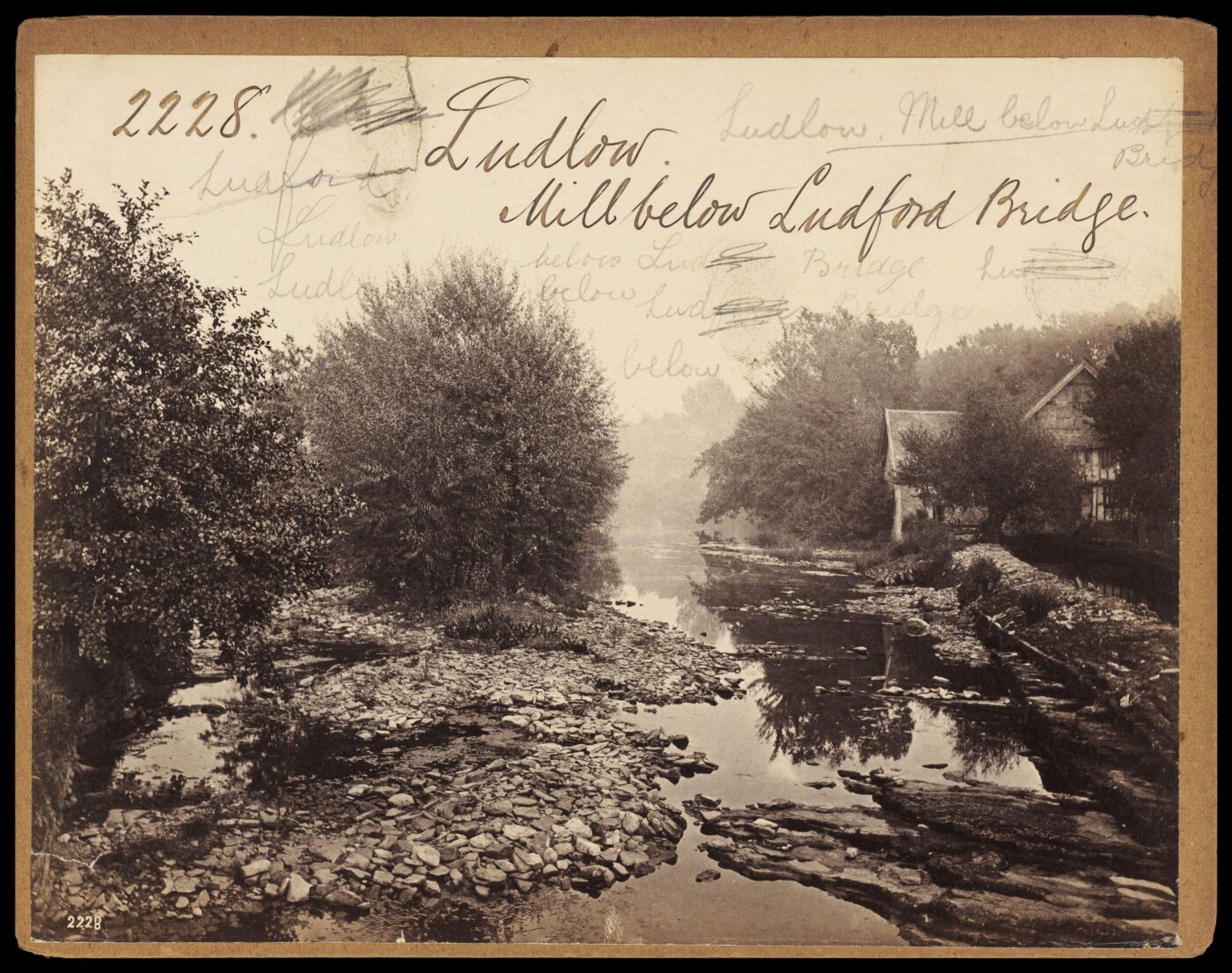 Francis Frith, Ludlow.  Mill below Ludford Bridge