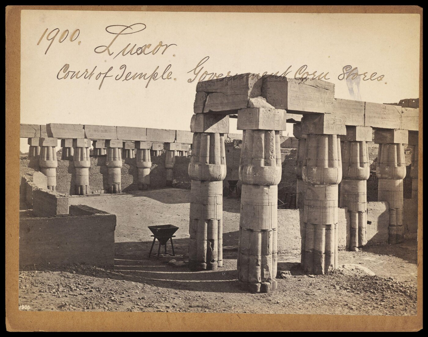 Francis Frith, Luxor. Court of Temple. Government Coru Stores