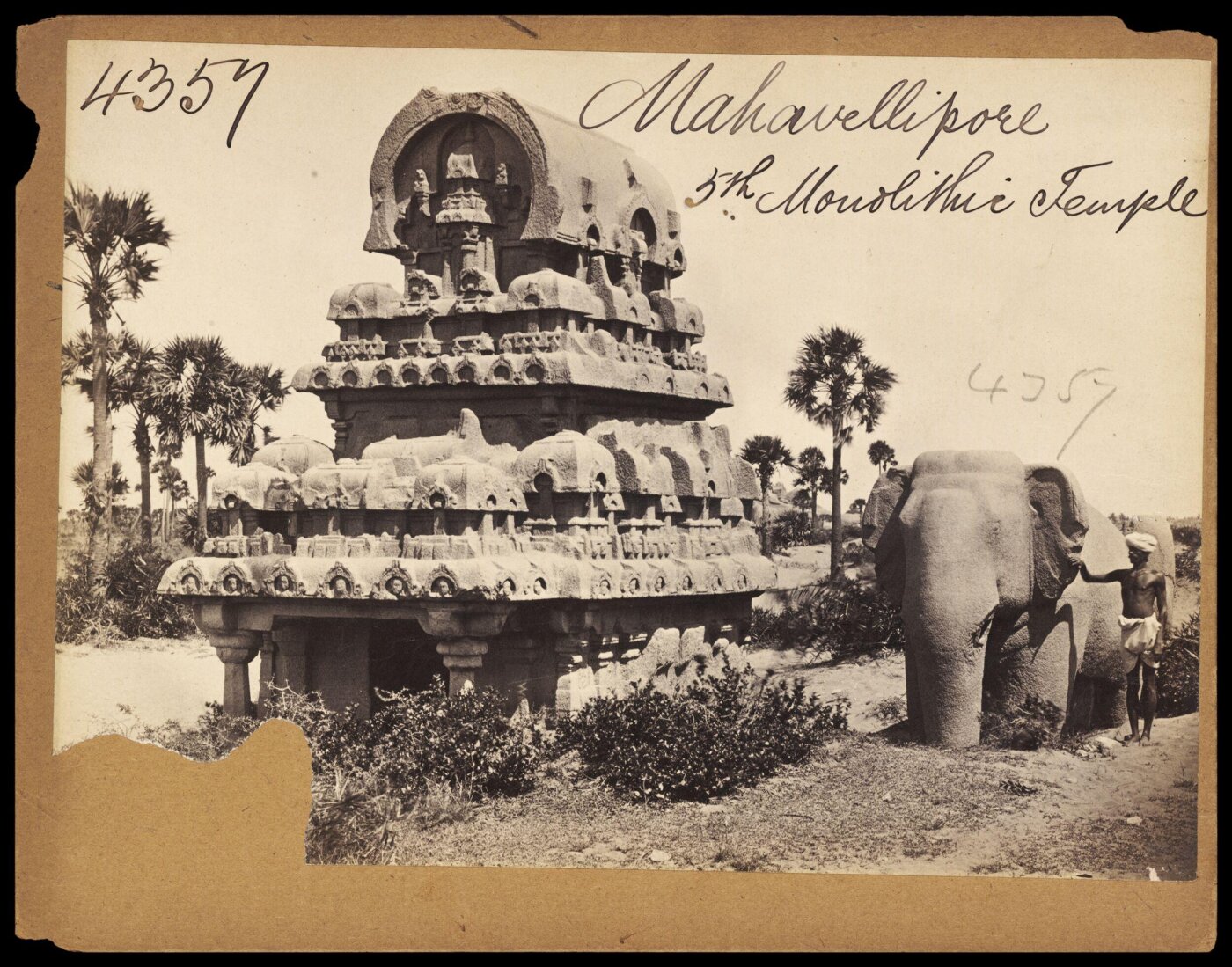 Francis Frith, Mahavellipore. 5th Monolithic Temple