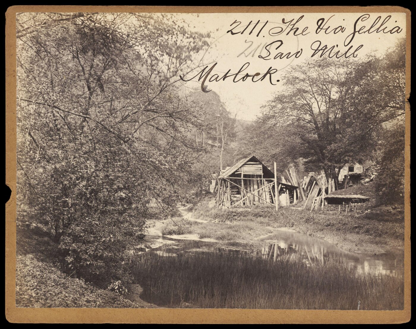 Francis Frith, The Via Gellia Saw Mill. Matlock