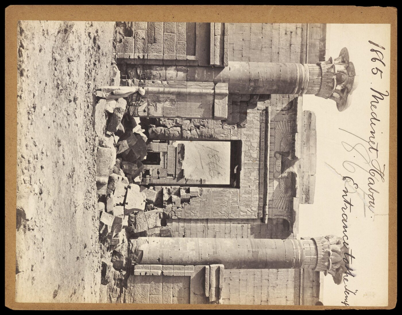 Francis Frith, Medinet Habou. Entrance to the Temple