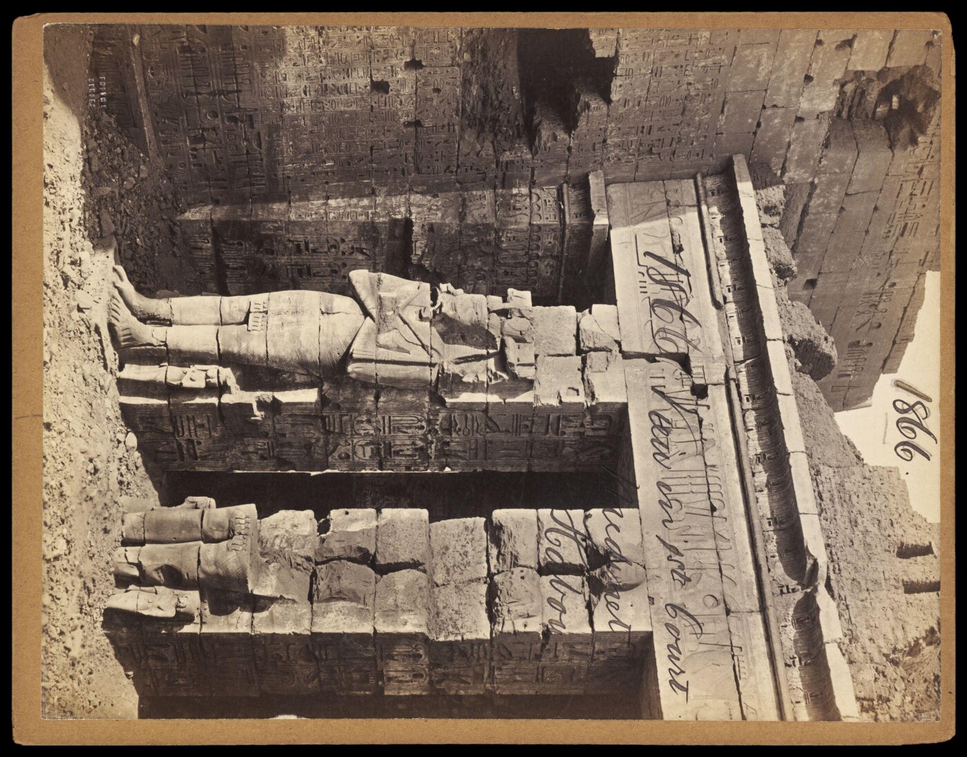Francis Frith, View in 1st Court. Medinet Habou