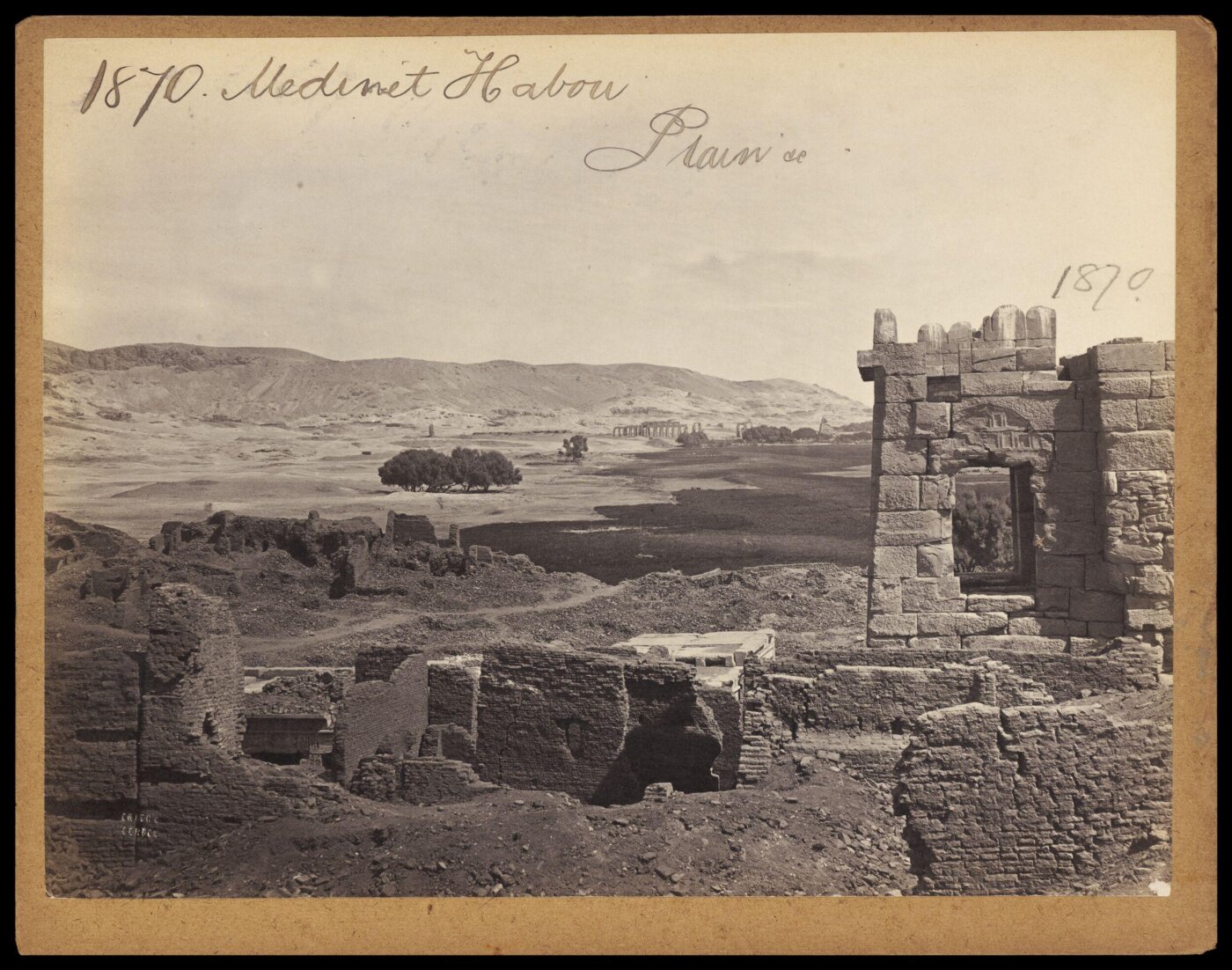 Francis Frith, Medinet Habou. Plain etc.