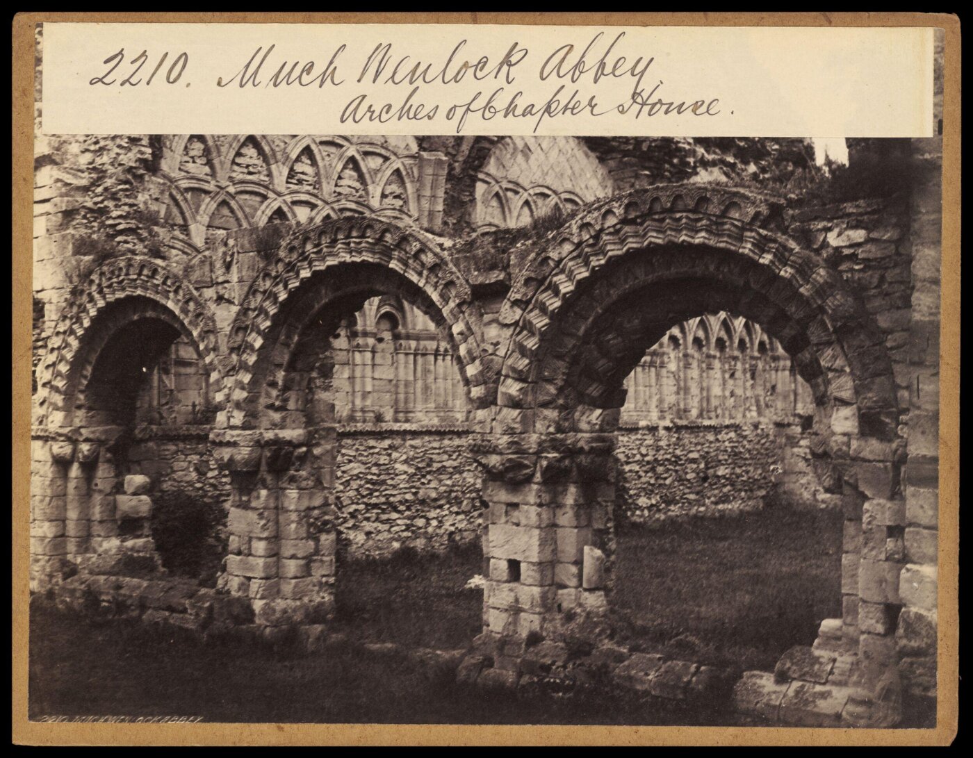 Francis Frith, Much Wenlock Abbey. Arches of Chapter House