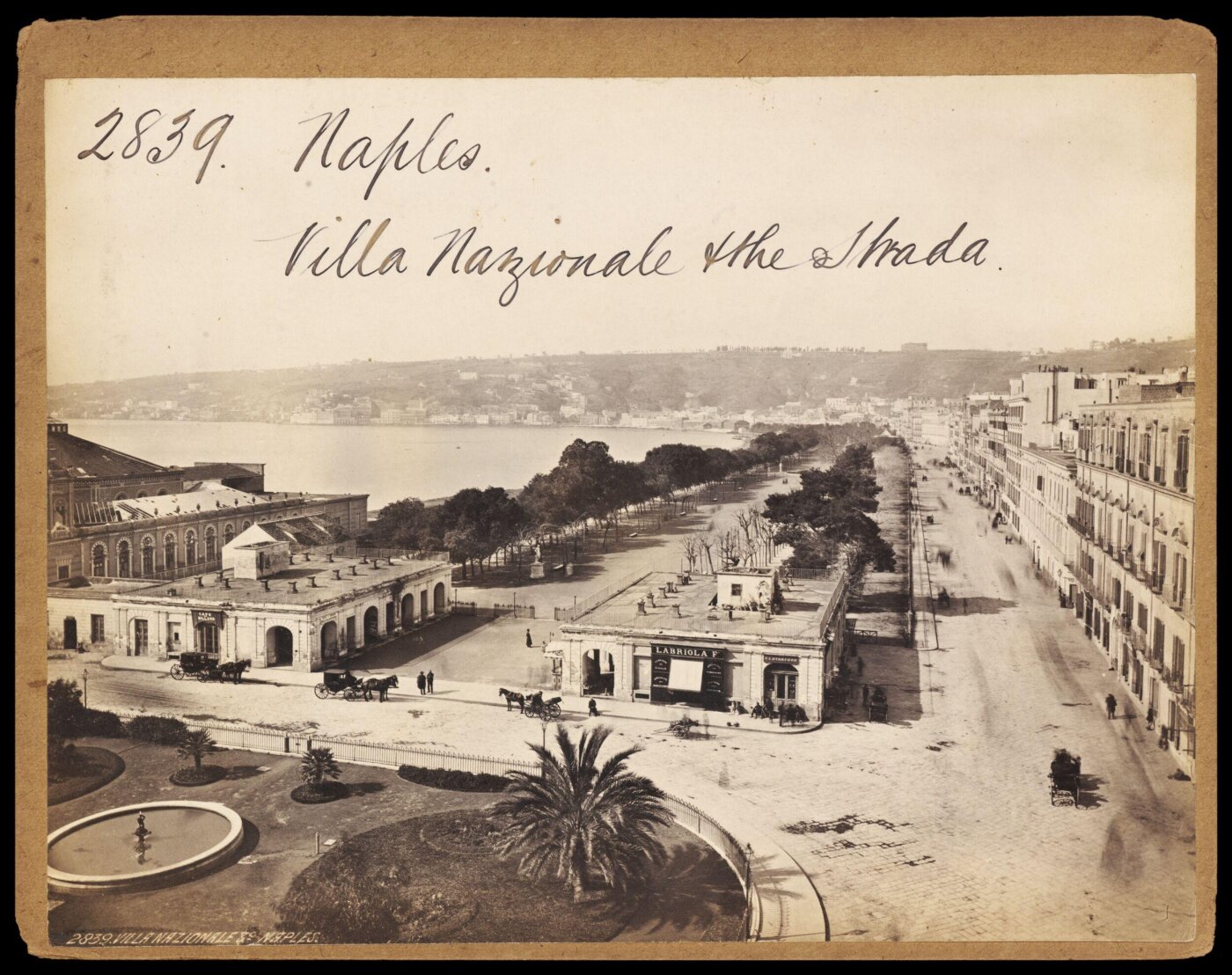 Francis Frith, Naples.  Villa Nazionale & the Strada