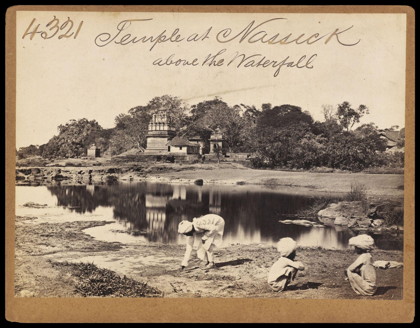 Francis Frith, Temple at Nassick above the Waterfall